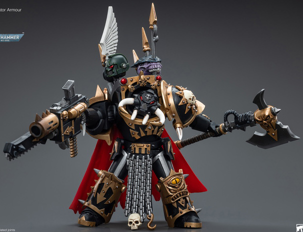 Chaos Space Marines Black Legion Chaos Lord in Terminator Armour 1/18 Scale | Warhammer 40K | Joy Toy 