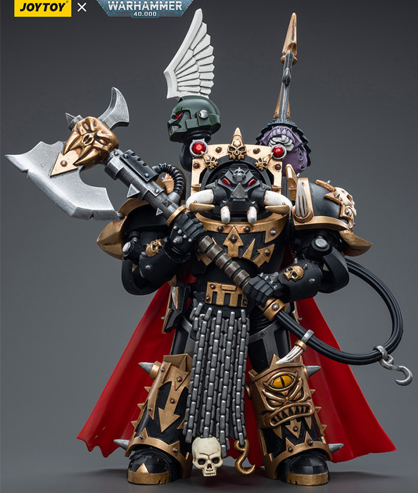 Chaos Space Marines Black Legion Chaos Lord in Terminator Armour 1/18 Scale | Warhammer 40K | Joy Toy 