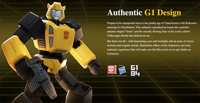 Bumblebee Performance Series | Robosen Transformers Robot
