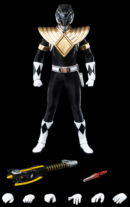 Dragon Shield Black Ranger 1/6 Scale FigZero | Mighty Morphin Power Rangers | threezero