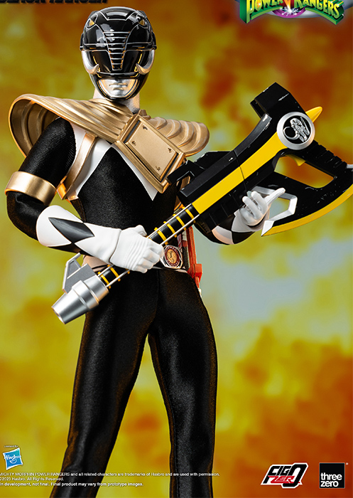 Dragon Shield Black Ranger 1/6 Scale FigZero | Mighty Morphin Power Rangers | threezero
