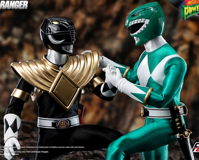 Dragon Shield Black Ranger 1/6 Scale FigZero | Mighty Morphin Power Rangers | threezero