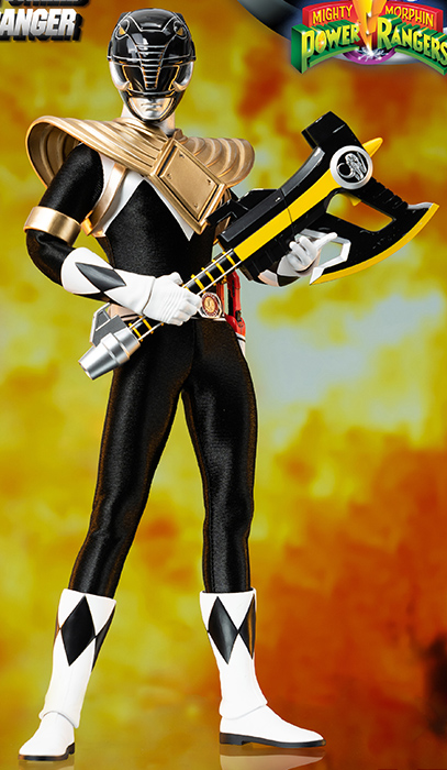 Dragon Shield Black Ranger 1/6 Scale FigZero | Mighty Morphin Power Rangers | threezero
