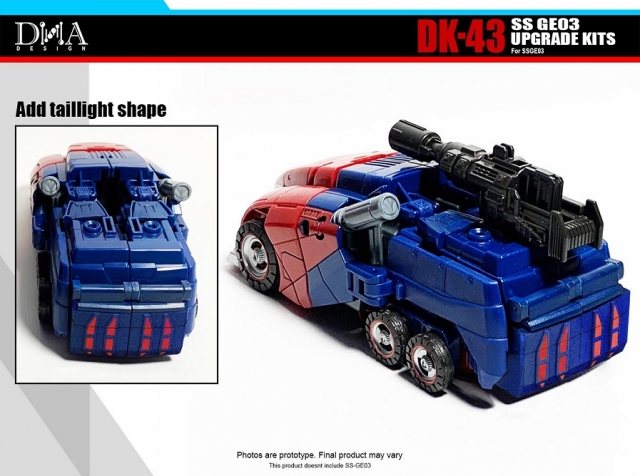 DK-43 Upgrade Kit for Transformers Studio Series 03 Optimus Prime Gamer Edition | Dna Design | Upgrade Kit