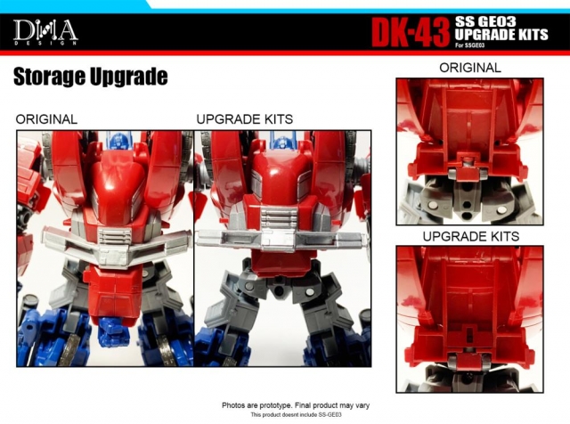 DK-43 Upgrade Kit for Transformers Studio Series 03 Optimus Prime Gamer Edition | Dna Design | Upgrade Kit