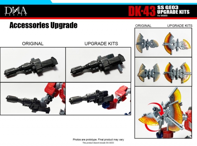 DK-43 Upgrade Kit for Transformers Studio Series 03 Optimus Prime Gamer Edition | Dna Design | Upgrade Kit