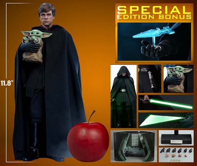 DX22 Luke Skywalker Jedi Knight with Grogu 1/6th Scale Collectible Figure Set | The Mandalorian | Star Wars