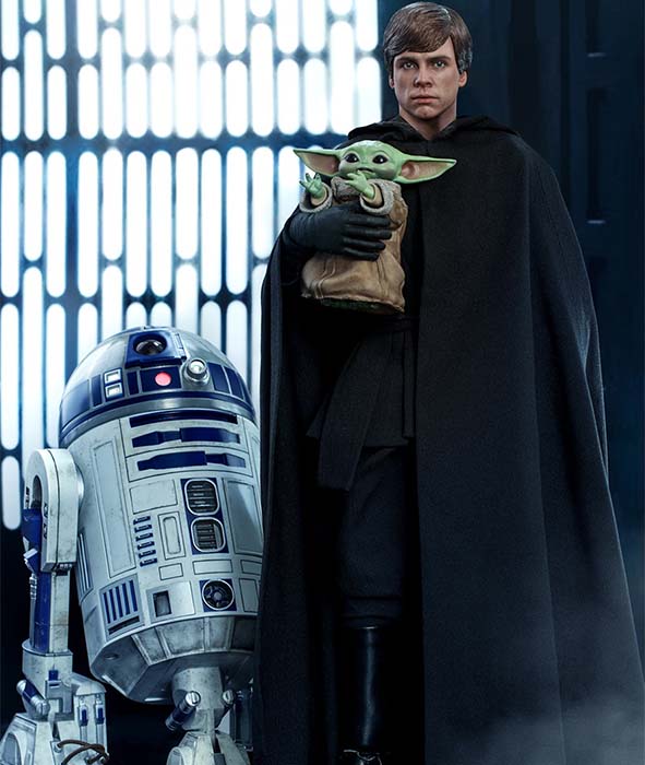 DX22 Luke Skywalker Jedi Knight with Grogu 1/6th Scale Collectible Figure Set | The Mandalorian | Star Wars