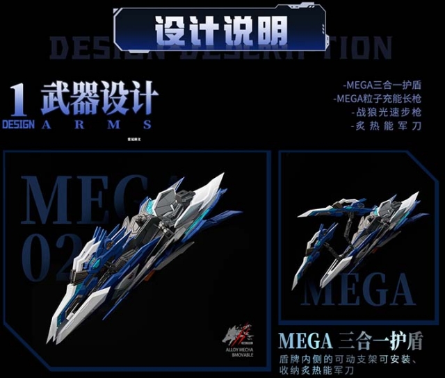 No. 2 Mecha Wolf Warrior Mega Mode 1/72 Scale | Crystal Envoy | AniMester x Nuclear Gold Reconstruction