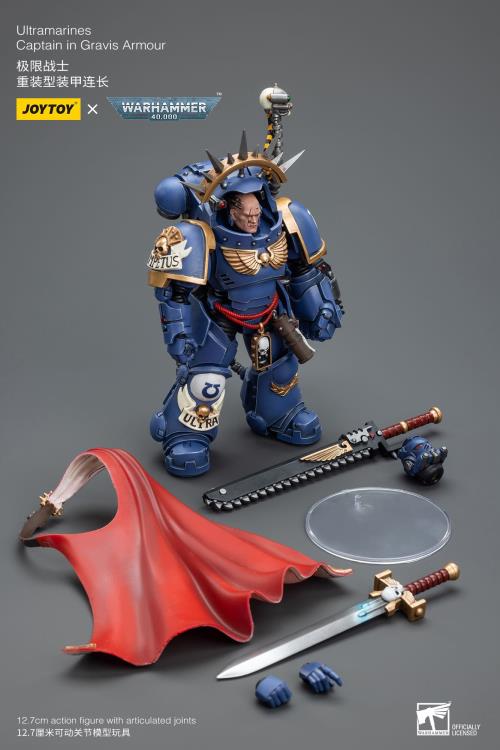 Ultramarines Captain in Gravis Armour 1/18 Scale | Warhammer 40K | Joy Toy
