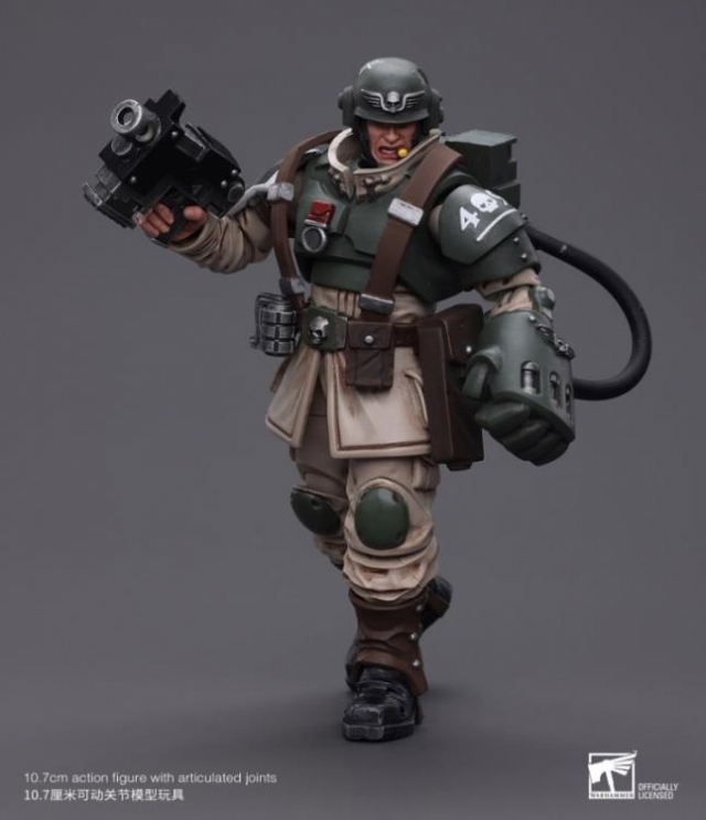 Astra Militarum Cadian Command Squad Veteran Sergeant with Power Fist 1/18 Scale | Warhammer 40K | Joy Toy