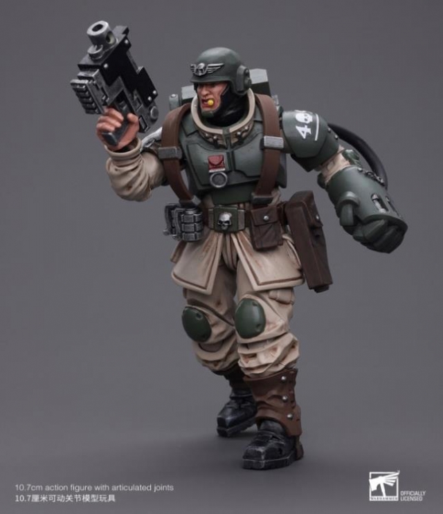 Astra Militarum Cadian Command Squad Veteran Sergeant with Power Fist 1/18 Scale | Warhammer 40K | Joy Toy