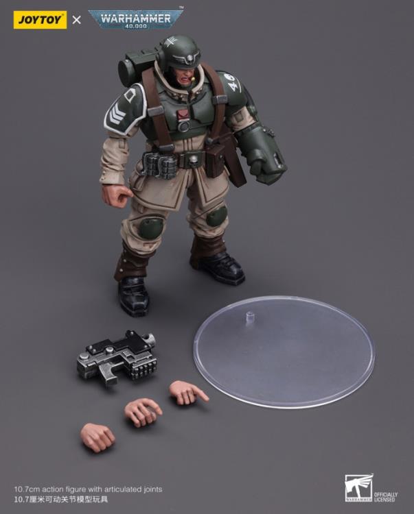 Astra Militarum Cadian Command Squad Veteran Sergeant with Power Fist 1/18 Scale | Warhammer 40K | Joy Toy