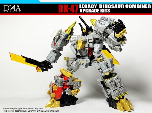 DK-47 Upgrade Kit for Transformers Legacy Dinosaur Combiner Figures | Dna Design | Upgrade Kit