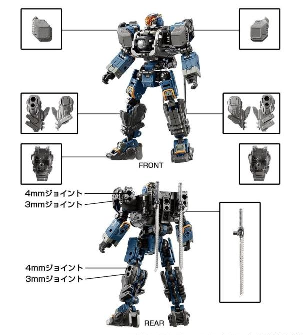 TM-23 Tactical Mover EX Core and Armament Wave 2 Set | Diaclone Reboot