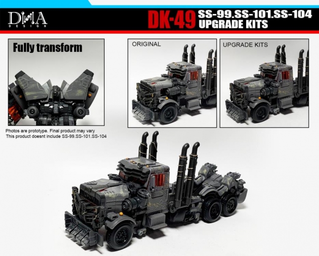 DK-49 Upgrade Kit for Transformers Studio Series 99, SS101, and Studio Series 104 | Dna Design | Upgrade Kit