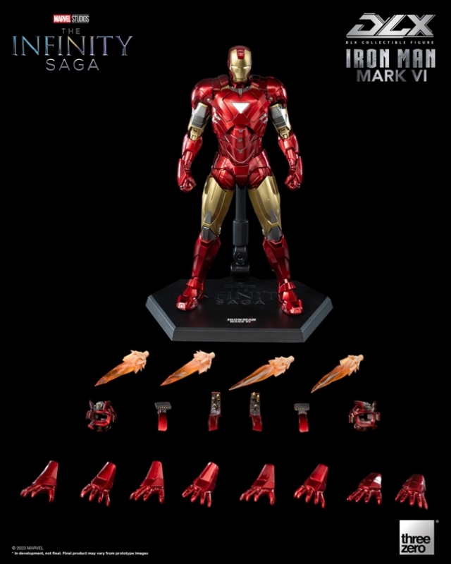 Iron Man Mark 6 DLX Collectible Figure | Threezero Avengers: Infinity Saga DLX