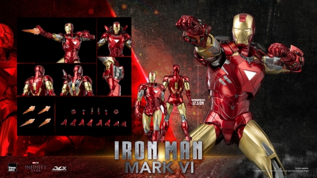 Iron Man Mark 6 DLX Collectible Figure | Threezero Avengers: Infinity Saga DLX