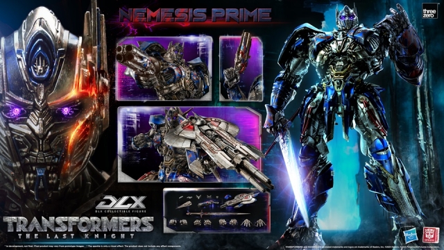 Nemesis Prime DLX Scale Collectible Figure | Transformers: The Last Knight | threezero