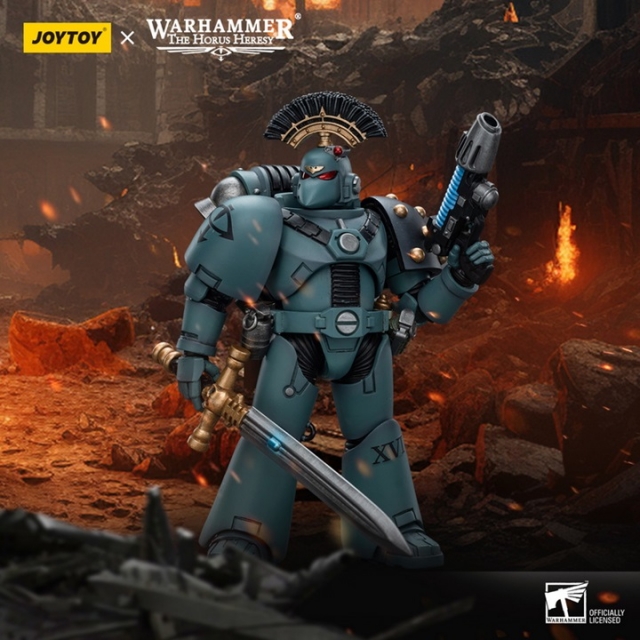 Sons of Horus MKVI Tactical Squad Sergeant with Power Sword 1/18 Scale | Warhammer 40K: The Horus Heresy | Joy Toy