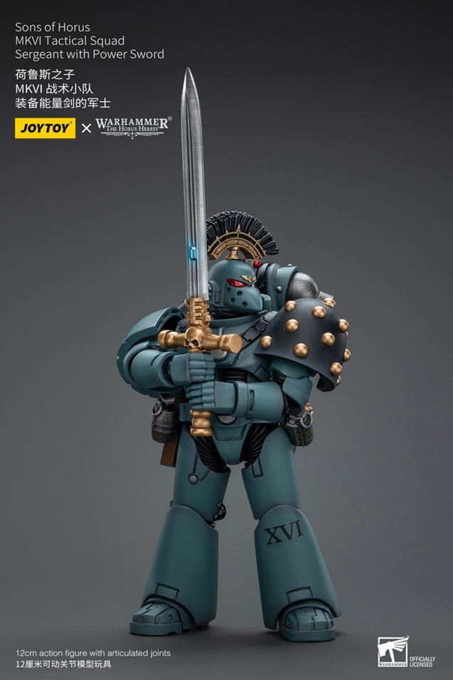 Sons of Horus MKVI Tactical Squad Sergeant with Power Sword 1/18 Scale | Warhammer 40K: The Horus Heresy | Joy Toy