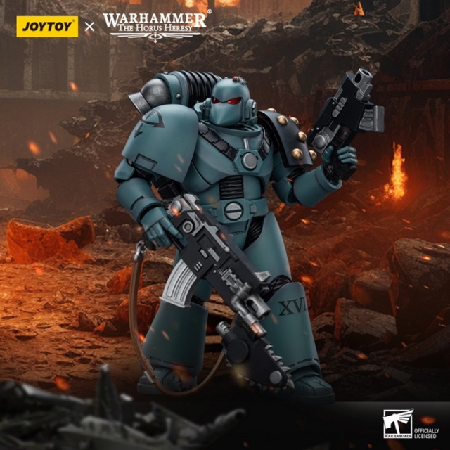 Sons of Horus MKVI Tactical Squad Legionary with Bolter and Chainblade 1/18 Scale | Warhammer 40K: The Horus Heresy | Joy Toy