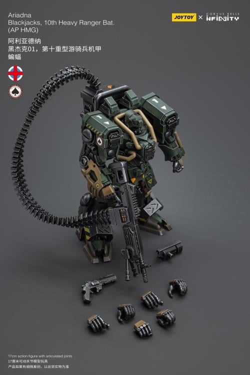 Infinity Ariadna Blackjacks 10th Heavy Ranger Battalion AP HMG 1/18 Scale | Infinity Corvus Belli | Joy Toy