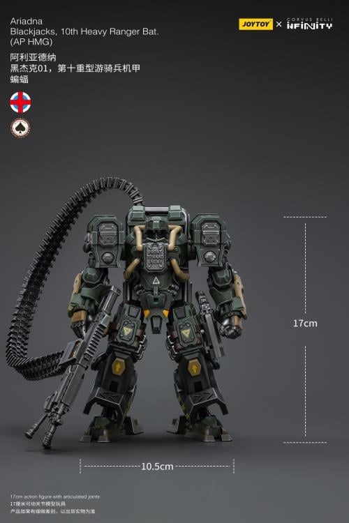 Infinity Ariadna Blackjacks 10th Heavy Ranger Battalion AP HMG 1/18 Scale | Infinity Corvus Belli | Joy Toy
