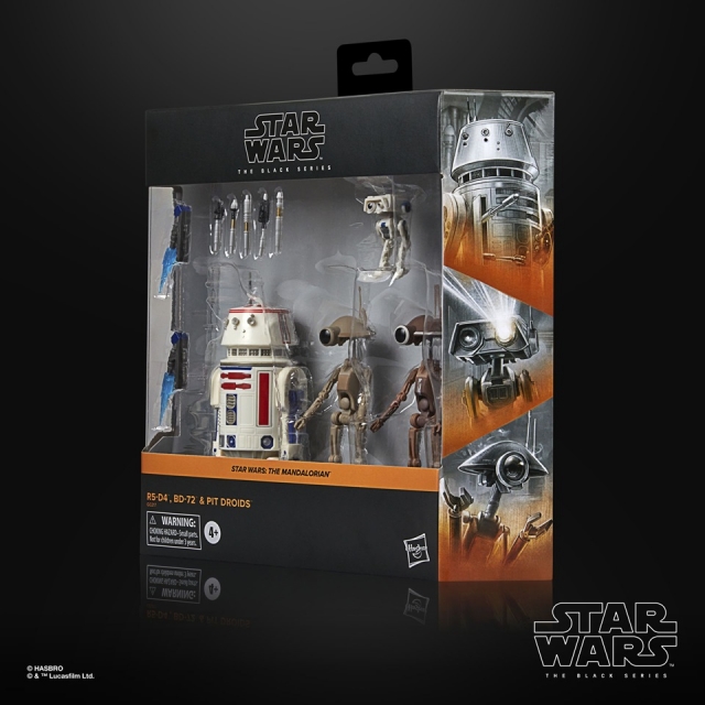 R5-D4, BD-72, and Pit Droids Set of 4 6-Inch Scale | The Mandalorian | Star Wars The Black Series