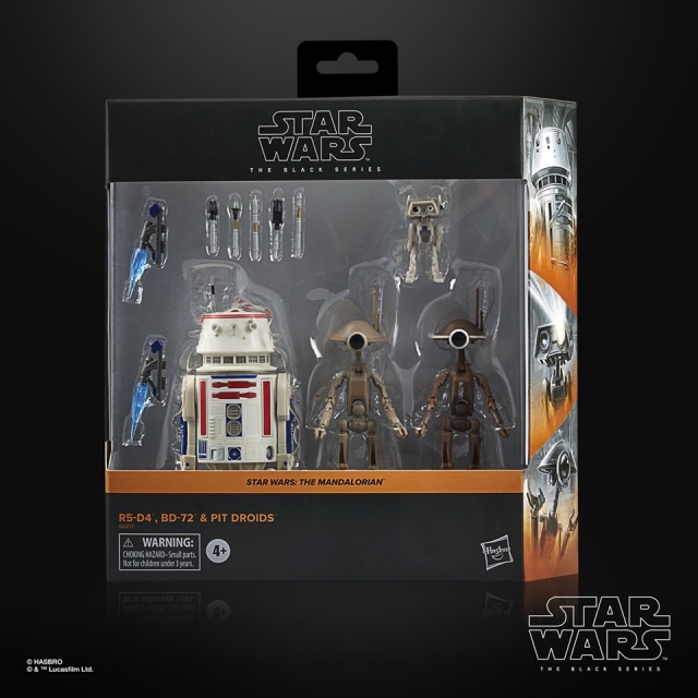 R5-D4, BD-72, and Pit Droids Set of 4 6-Inch Scale | The Mandalorian | Star Wars The Black Series