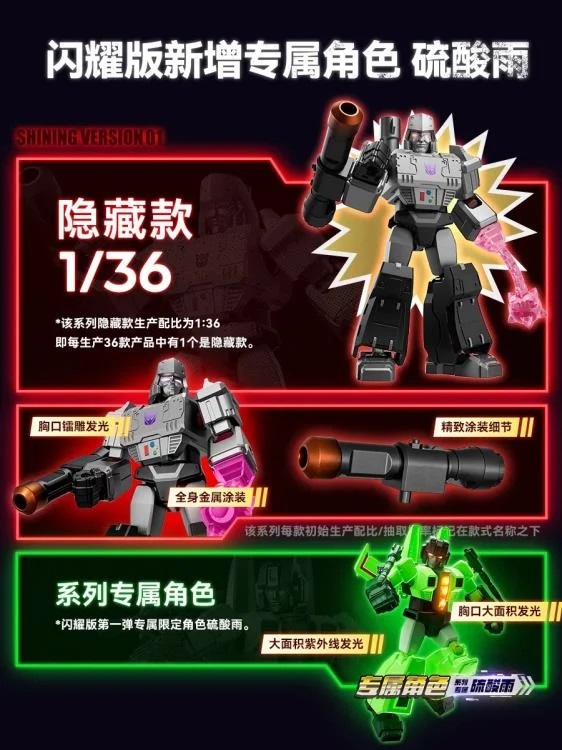 G1 Shining Version Vol.1 Box of 6 Blind Box Model Kits | Transformers | Blokees