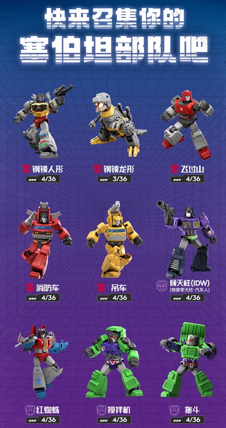 G1 Galaxy Version Vol. 2 Box of 9 Blind Box Model Kits | Transformers | Blokees