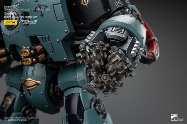 Sons of Horus Leviathan Dreadnought with Siege Drills 1/18 Scale | Warhammer 40K: The Horus Heresy | Joy Toy 