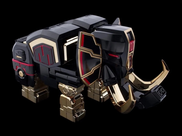 Megazord Black Limited Version Model Kit | Mighty Morphin Power Rangers Furai Model | Flame Toys