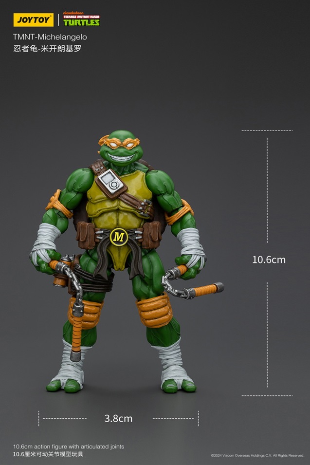 Michelangelo 1/18 Scale | Teenage Mutant Ninja Turtles | Joy Toy