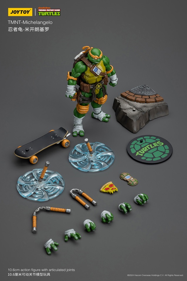 Michelangelo 1/18 Scale | Teenage Mutant Ninja Turtles | Joy Toy