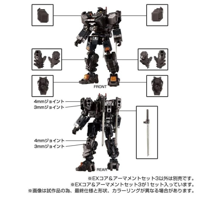 TM-30 Tactical Mover EX Core and Armament Wave 3 Set | Diaclone Reboot