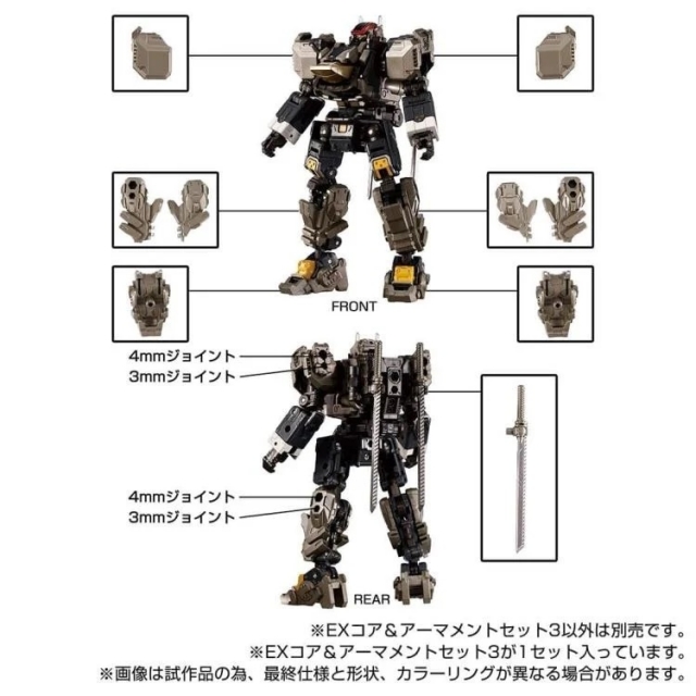 TM-30 Tactical Mover EX Core and Armament Wave 3 Set | Diaclone Reboot