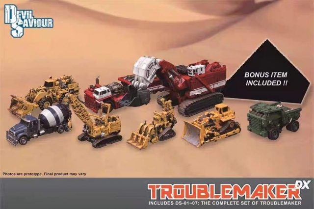 Troublemaker DX Combiner Set of 8 | Devil Saviour Construction Combiner
