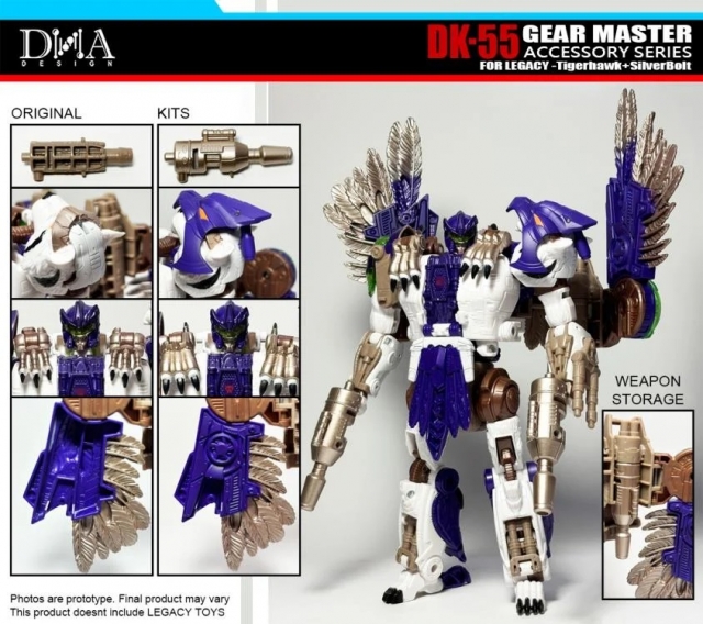 DK-55 Upgrade Kit for Transformers: Legacy United Leader Tigerhawk and Voyager Silverbolt | Dna Design | Upgrade Kit