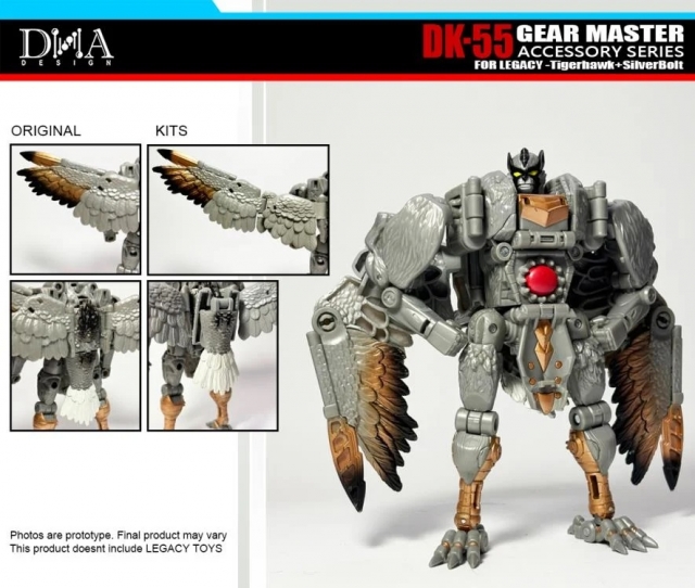 DK-55 Upgrade Kit for Transformers: Legacy United Leader Tigerhawk and Voyager Silverbolt | Dna Design | Upgrade Kit