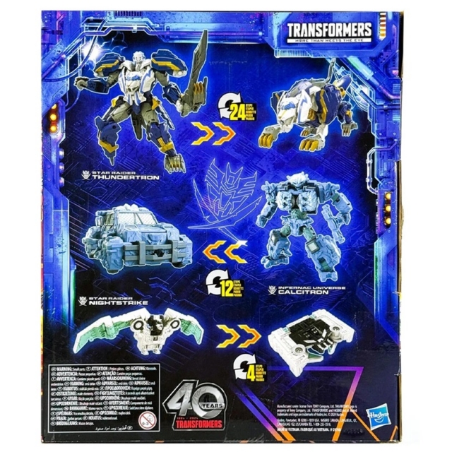 Star Raider Thundertron, Star Raider Nightstrike, Infernac Universe Calcitron Set of 3 Leader Class | Transformers: Legacy United