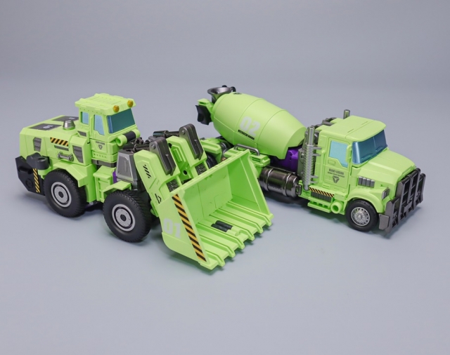 GLA-01 and GLA-02 Set of 2 | Heavy Duty Builder | Mecha Invasion Giant Legion Combiner