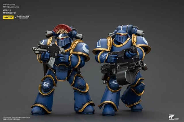 Ultramarines MKIII Legionaries Legionary with Heavy Bolter 1/18 Scale | Warhammer 40K: The Horus Heresy | Joy Toy