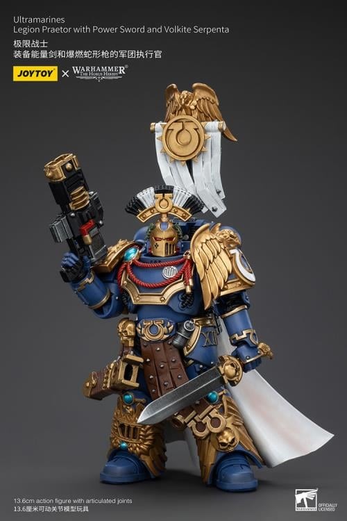 Ultramarines Legion Praetor with Power Sword and Volkite Serpenta 1/18 Scale | Warhammer 40K: The Horus Heresy | Joy Toy