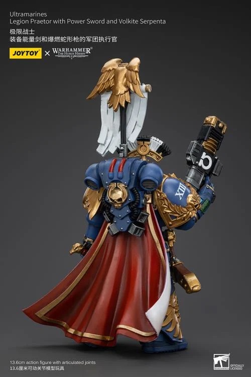 Ultramarines Legion Praetor with Power Sword and Volkite Serpenta 1/18 Scale | Warhammer 40K: The Horus Heresy | Joy Toy
