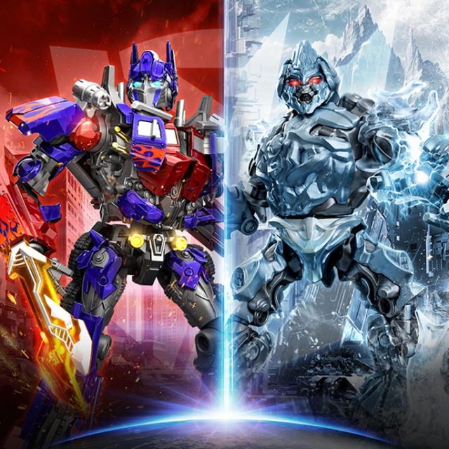 Optimus Prime EX and Megatron Frozen Armor Set of 2 Classic Class Model Kits | Transformers (2007) | Blokees