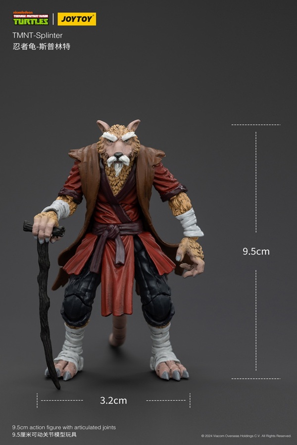 Splinter 1/18 Scale | Teenage Mutant Ninja Turtles | Joy Toy