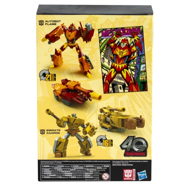 Flame & Emirate Xaaron Comic Edition | Online Exclusive | Transformers Generations 40th Anniversary