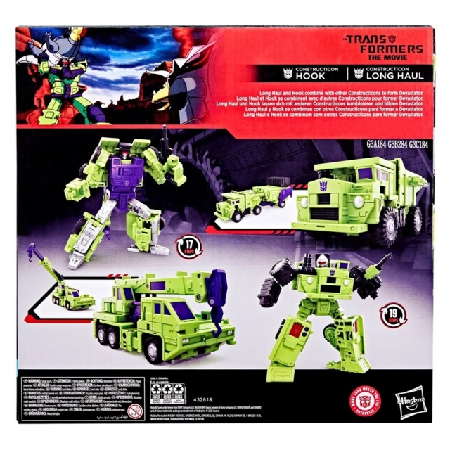 86 Constructicons Long Haul and Hook Commander Class | Transformers Studio Series | Transformers: The Movie 86